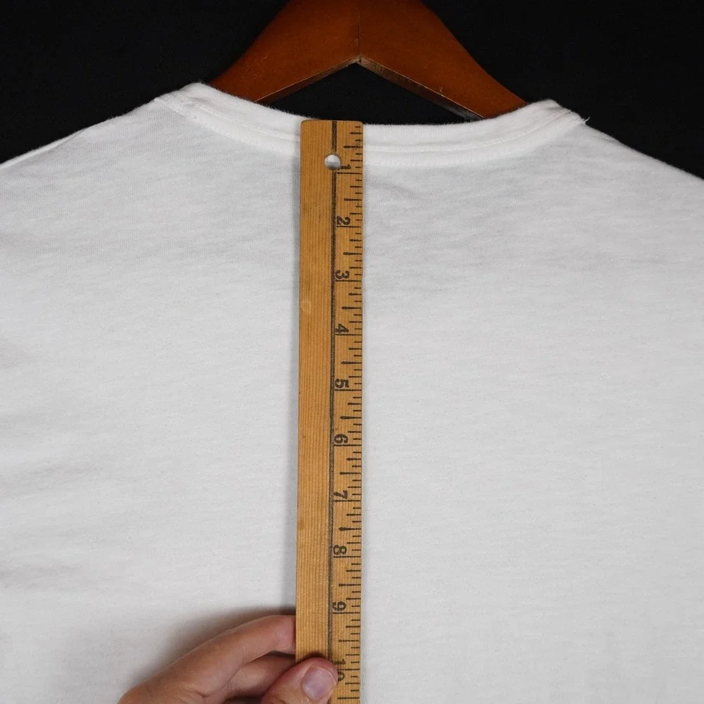 J. Crew Slub Cotton Yarns Long Sleeve Pocket Tee Mens L White Garment Dyed Shirt